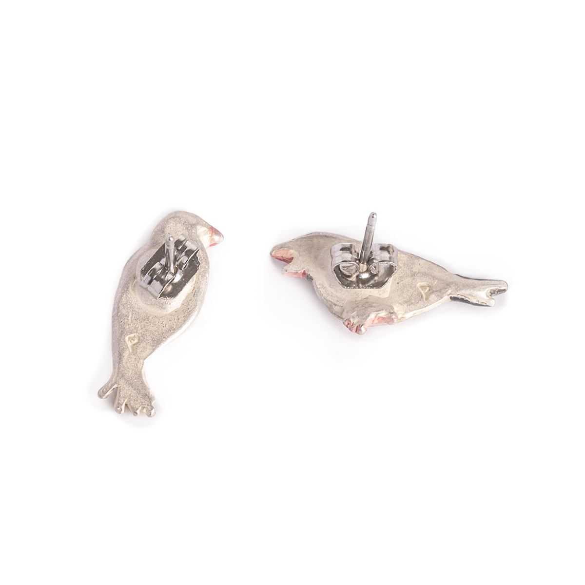 おしゃべり文鳥ピアス / Chatting java sparrows｜Palnart Poc STORE